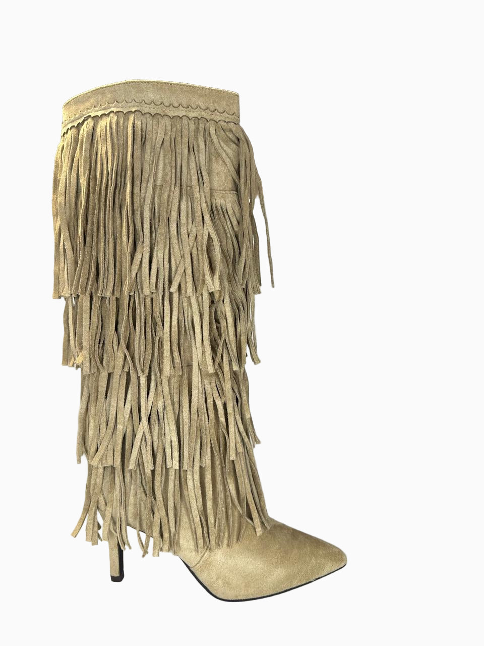 Fringe Long Boots    B136