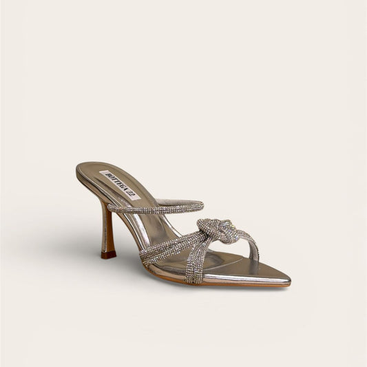 Crystal Knot Metallic Mules C018