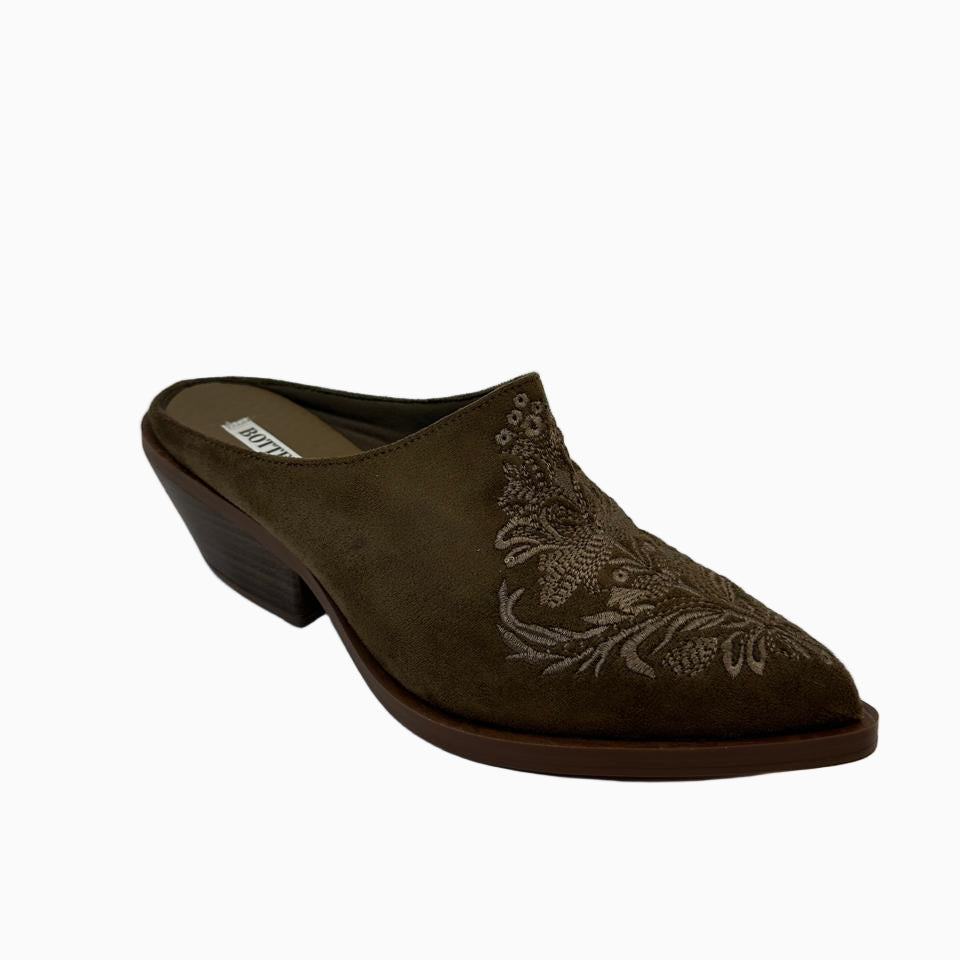 Bottega Suede Mules    B111